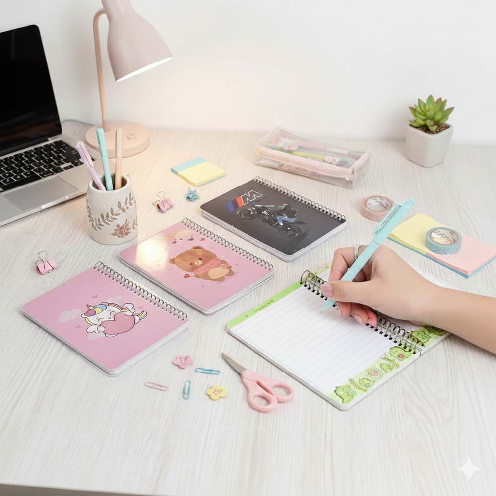 52 دفتر یادداشت سیمی 80 برگ ۱/۸ مجلد سویل کد ۲۲۶ Notebook